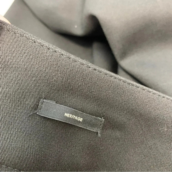 Talbots Trouser Pants Woman 14 P Black Straight Wide Leg Front Zip Classic Work - Picture 7 of 13